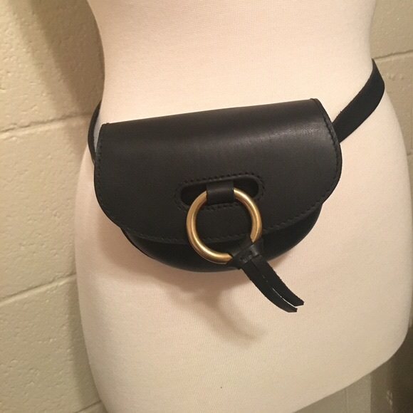 NWT Madewell Black Lisbon O-Ring Saddle Bag Sz S - Picture 3 of 5